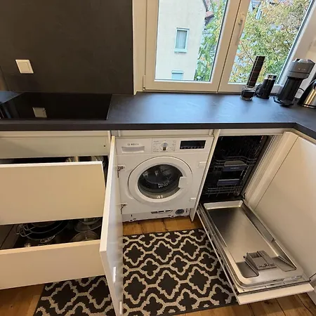 Goldenkey-Suites - Spacious Luxury Apartment In The Heart Of Augsburg Old Town - Premium Open-Plan Kitchen